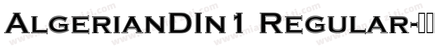 AlgerianDIn1 Regular字体转换